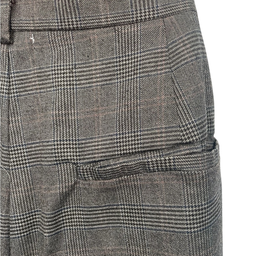 💙 Kendall & Kylie Gray/Blue Plaid Wide-Leg Trousers - Size Large - Picture 8 of 13